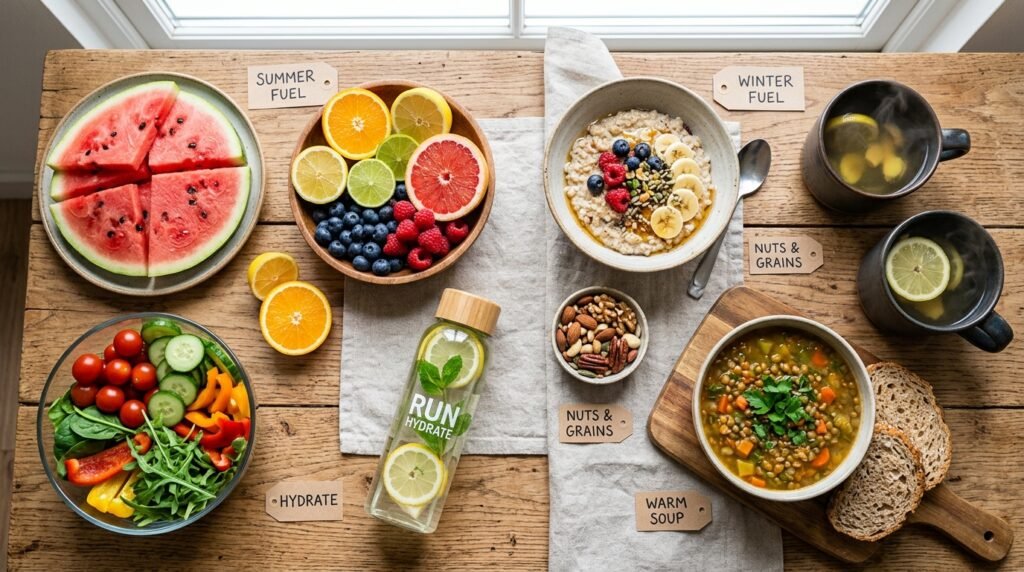 Aliments recommandés pour les coureurs en été et en hiver